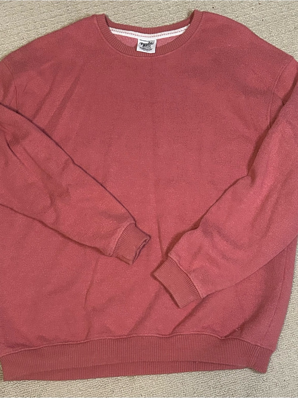 Pacific & Co Dusty Rose Fleece Crewneck Sweatshirt 2XL Cotton Blend Pullover